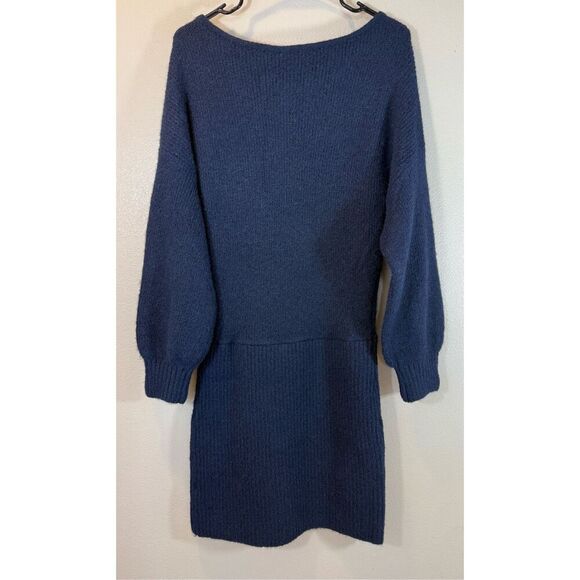 NWT Meshki Wool Blend Drop Shoulder Scoop Neck Sweater Mini Dress Women’s Medium - Picture 5 of 12